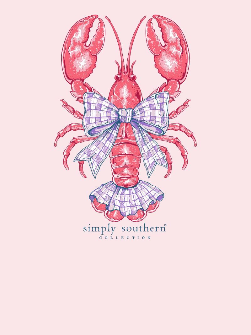 Simply Southern Lobster Bow Rosy T-Shirt