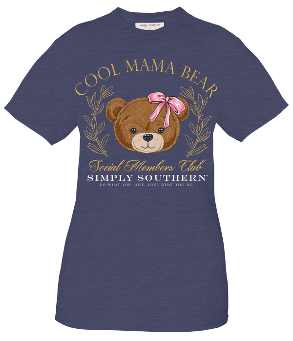 Simply Southern Cool Mama Bear Social Club T Shirt