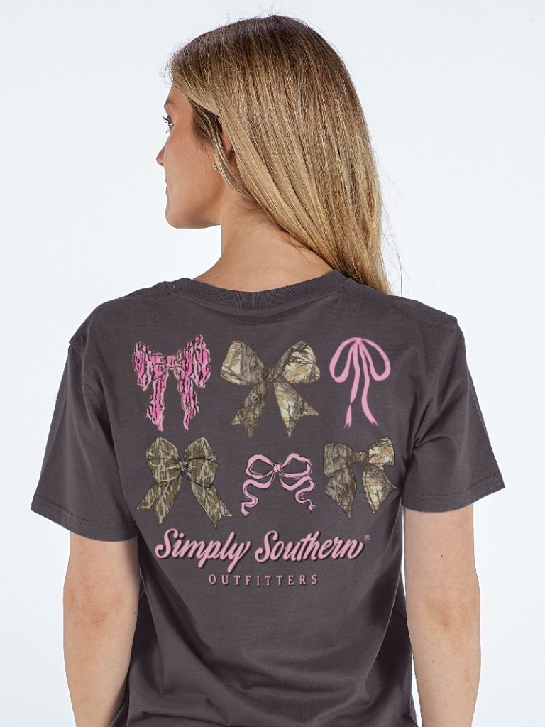 Simply Southern Multi Camo Bows T-Shirt