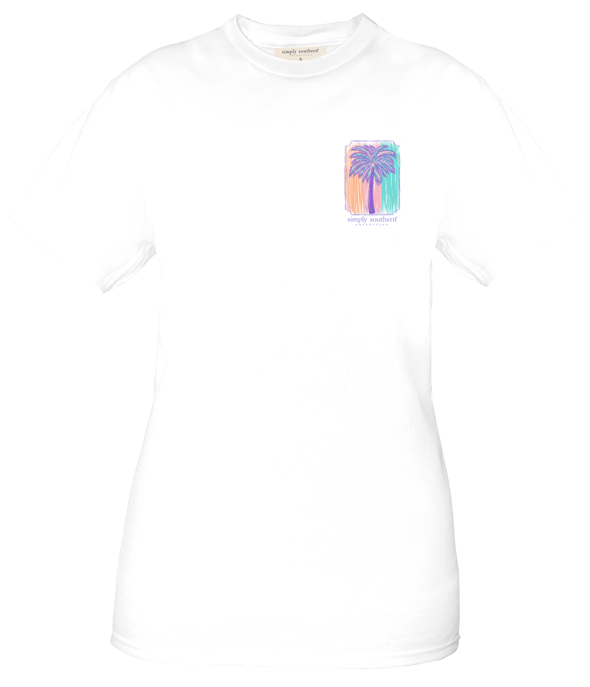 Simply Southern Palm Tree White T-Shirt