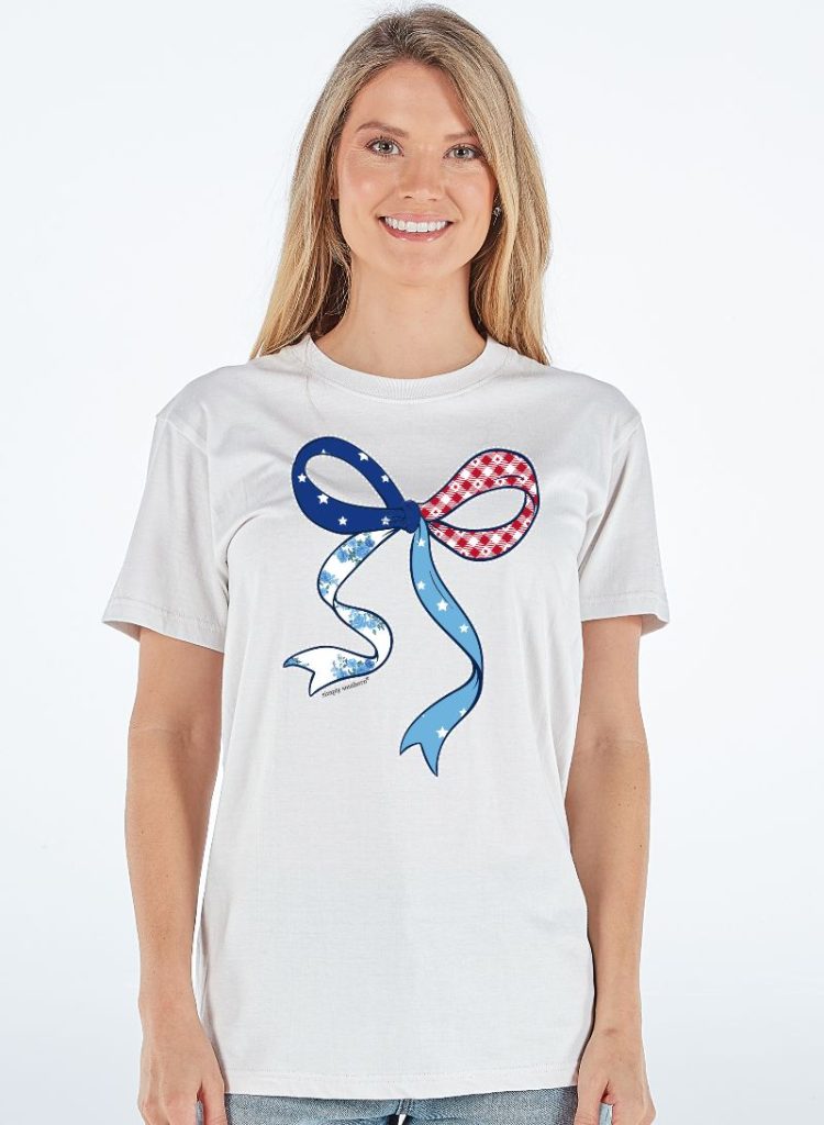 Simply Southern USA Patch Bow T-Shirt