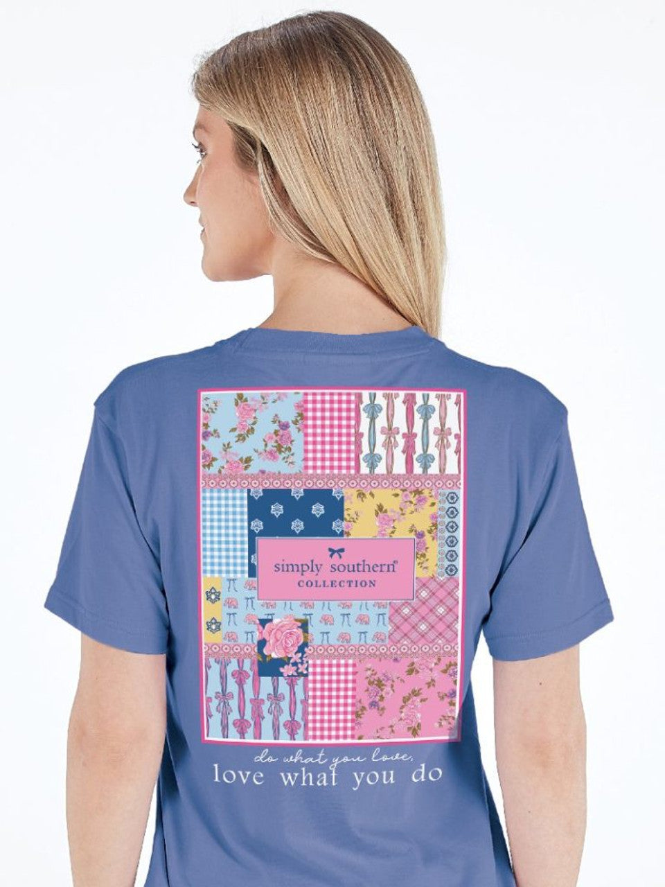 T-shirt Femme Simply Southern Manches Longues Rose Flamant - Taille S, Coton, Style Preppy Sudiste, Occasion