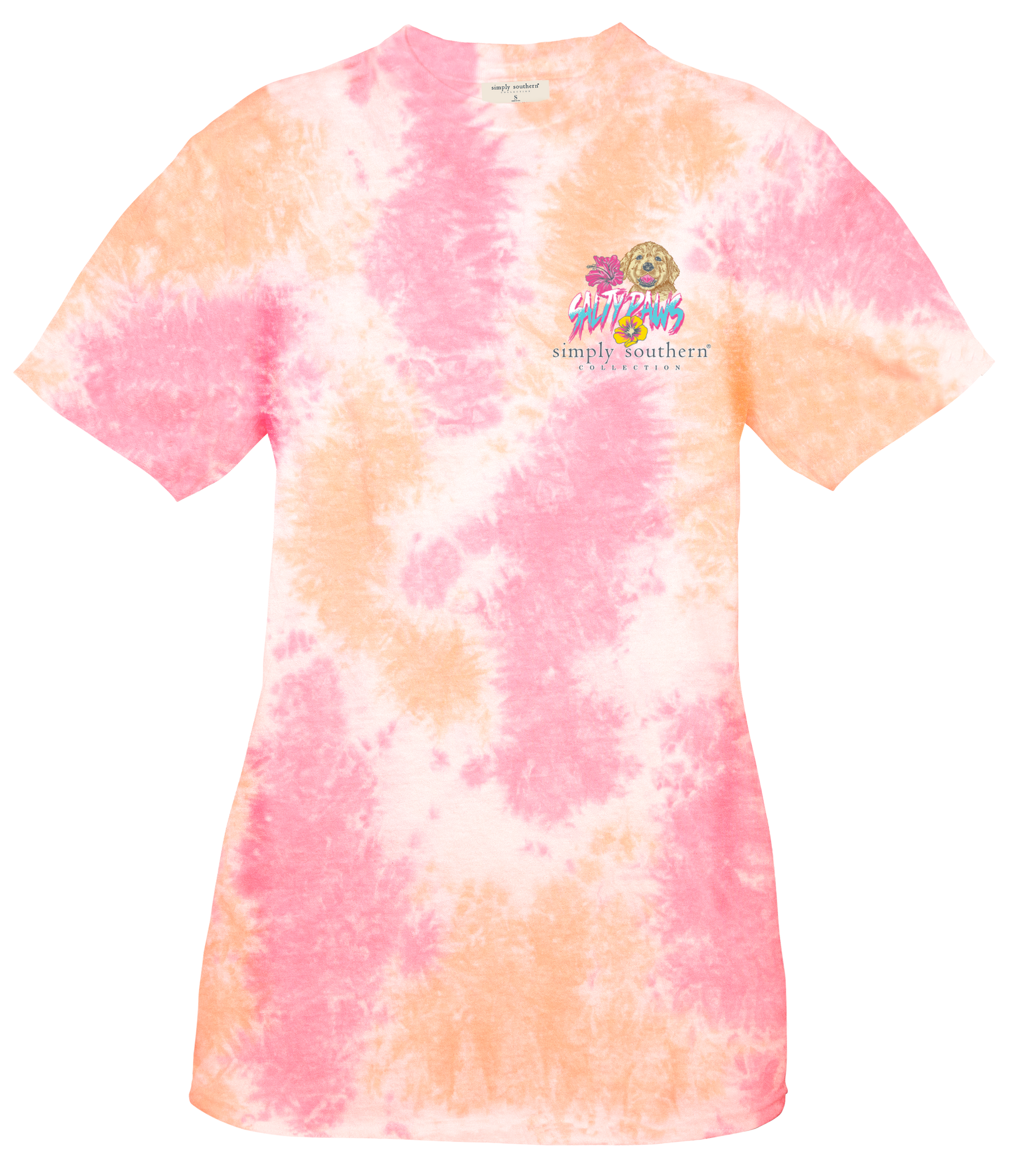 Simply Southern Kisses Paws Dog Tie Dye T-Shirt