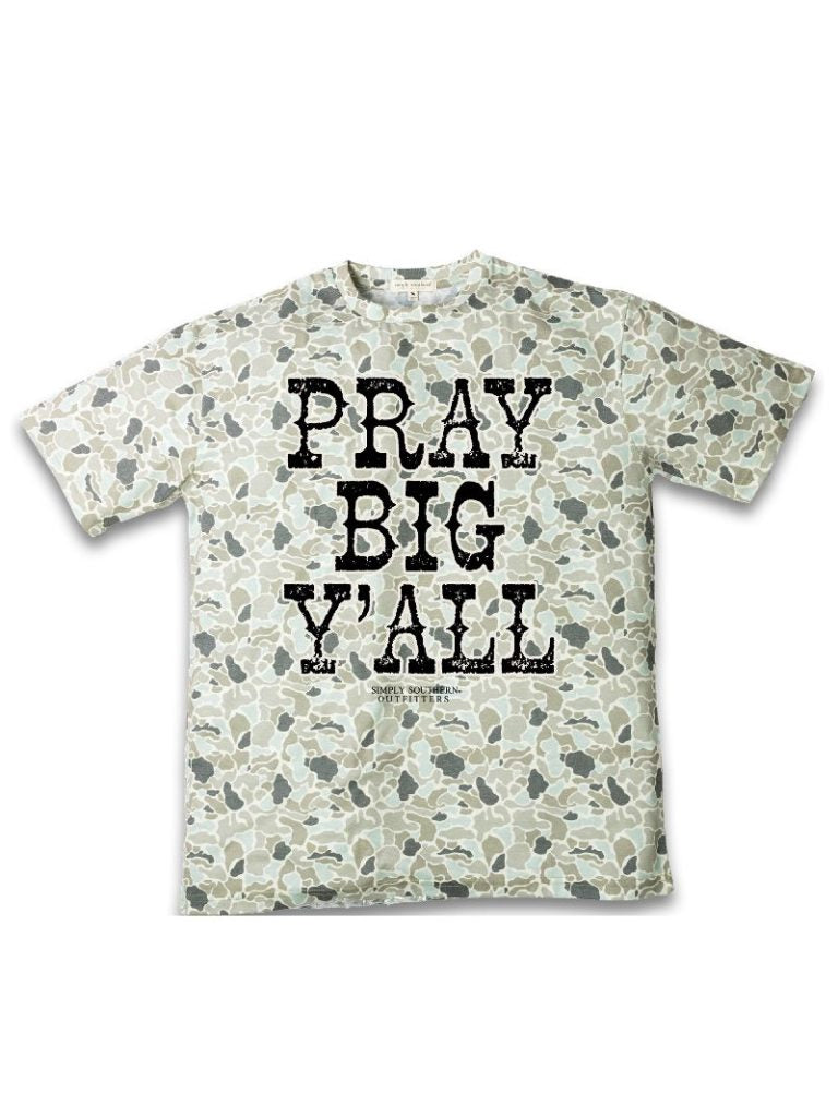 Simply Southern Pray Big Solid Camo T-Shirt