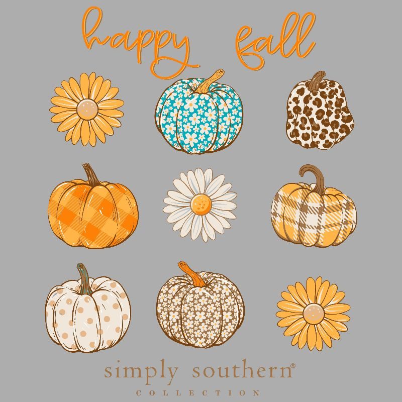 Simply Southern Happy Fall Pumpkins Patterns T-Shirt