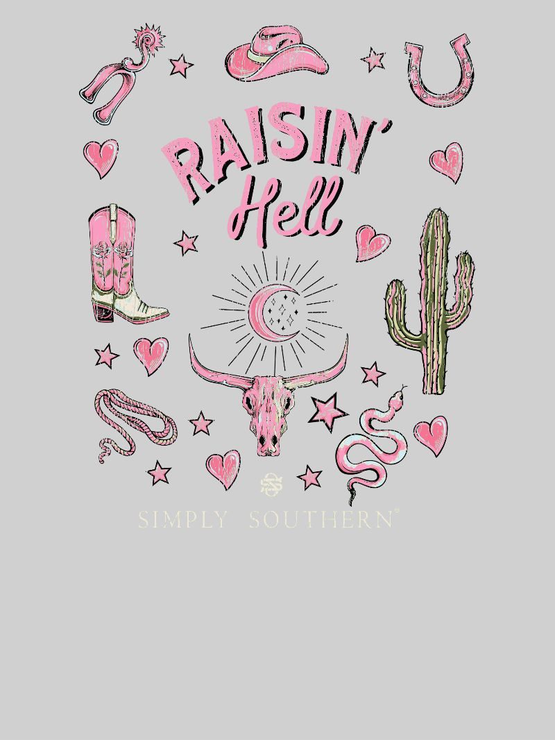 Simply Southern Rasin Hell Washed Shadow T-Shirt