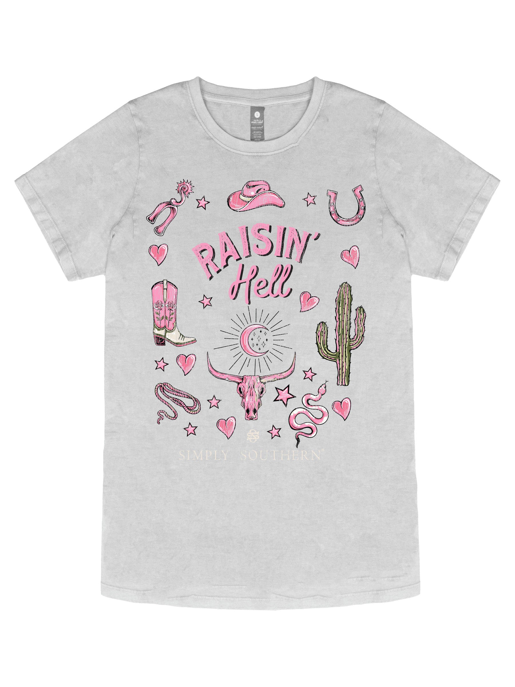 Simply Southern Rasin Hell Washed Shadow T-Shirt