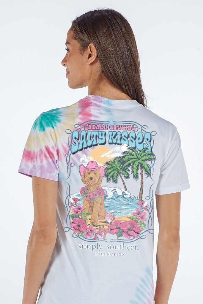 Simply Southern Salty Kisses Glow Tie Dye T-Shirt