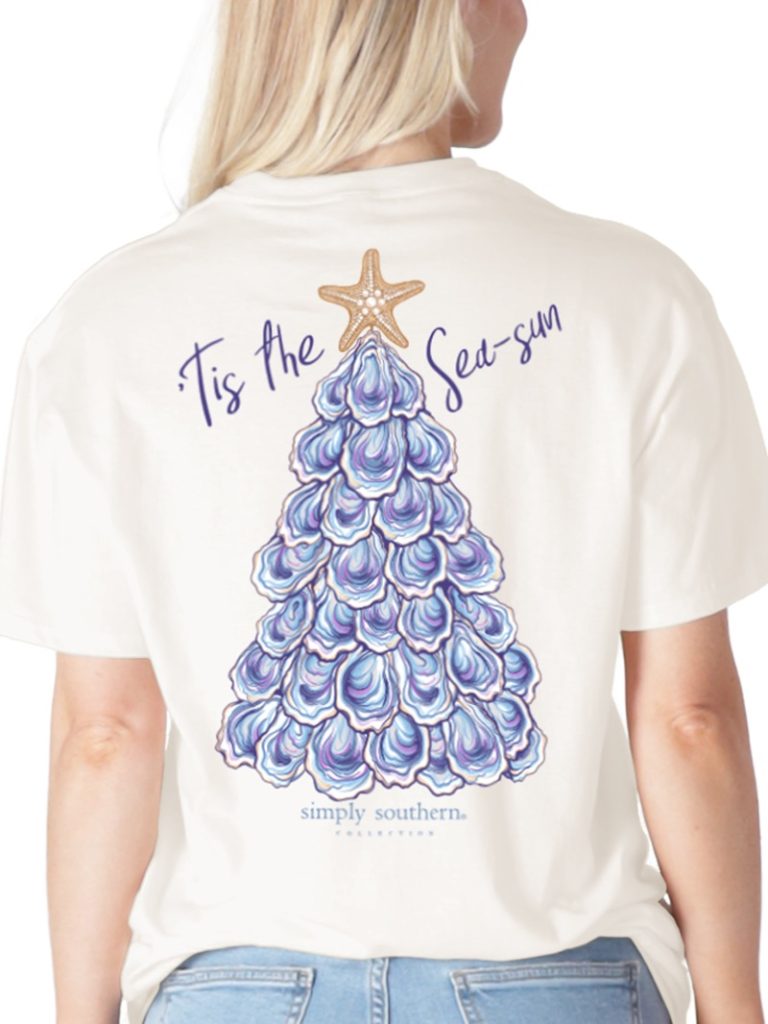 Simply Southern Sea Sun Oyster Tree Holiday T-Shirt