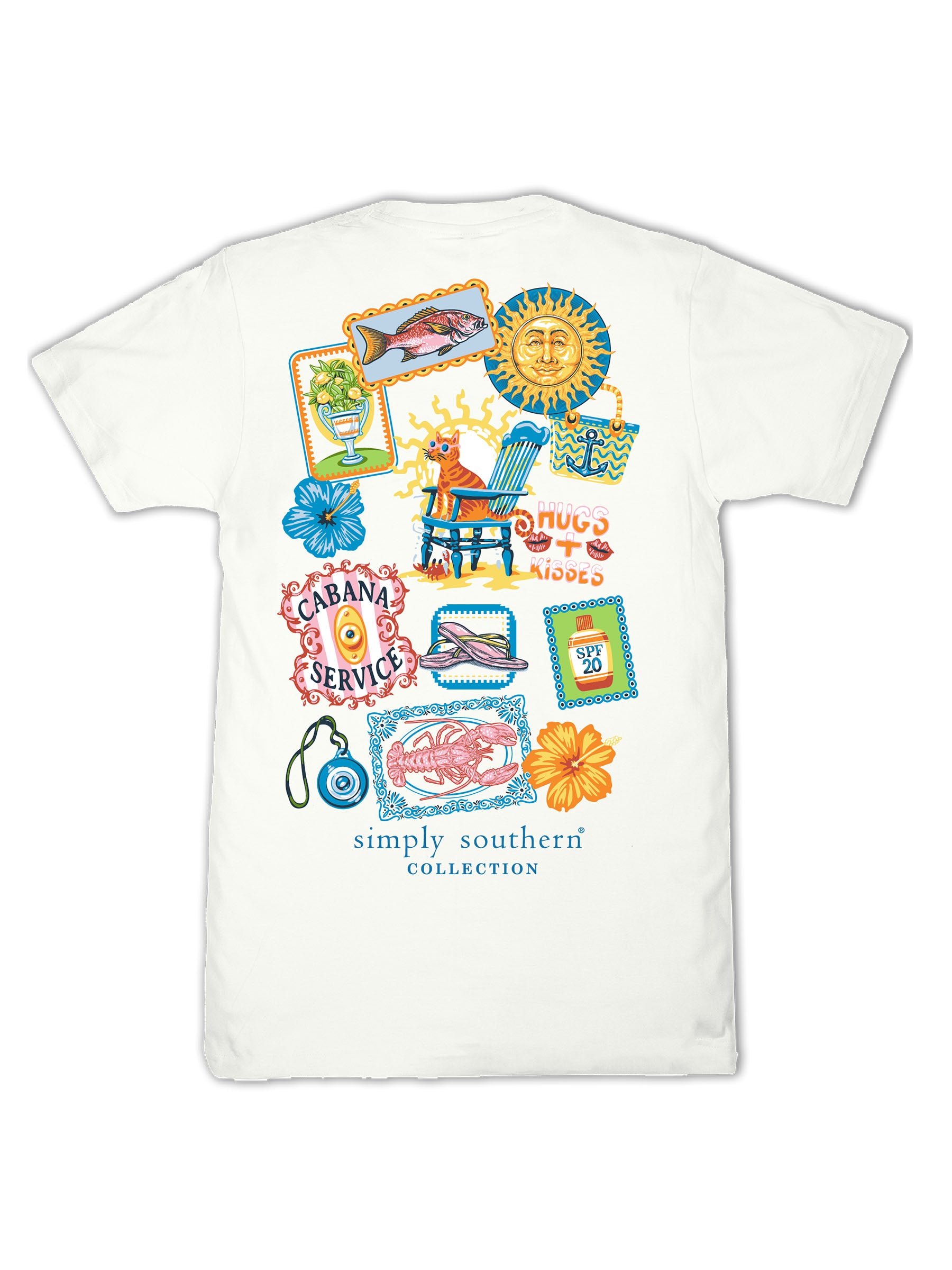 Simply Southern Service Collage Oyster T-Shirt