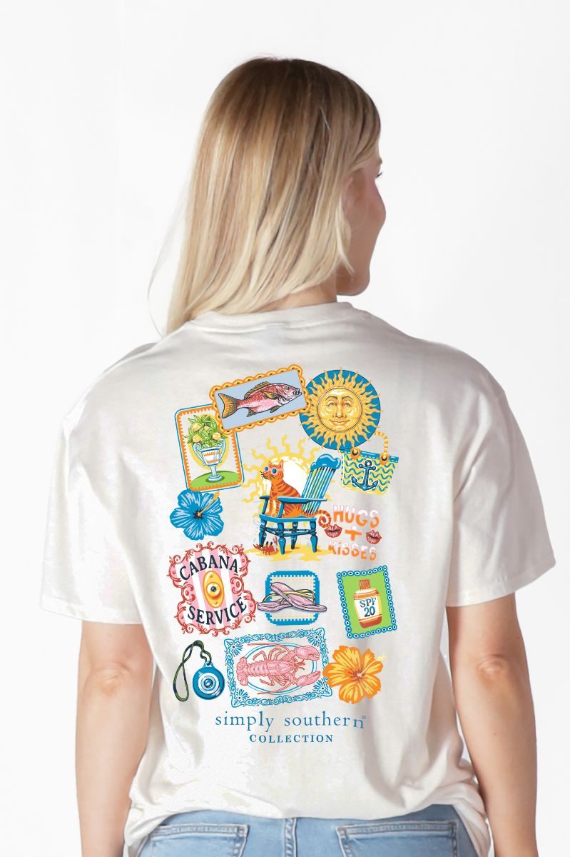 Simply Southern Service Collage Oyster T-Shirt