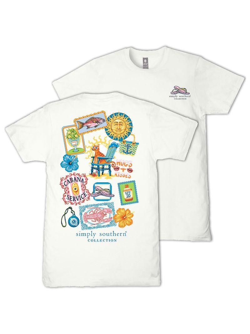 Simply Southern Service Collage Oyster T-Shirt