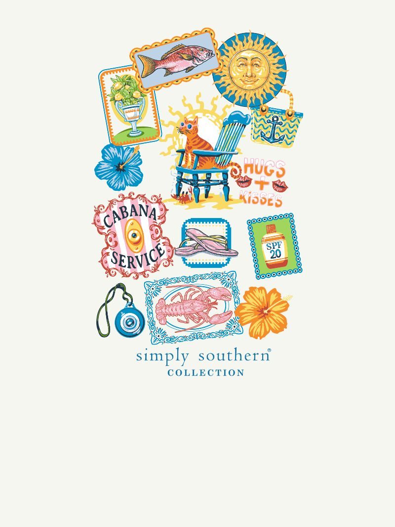 Simply Southern Service Collage Oyster T-Shirt