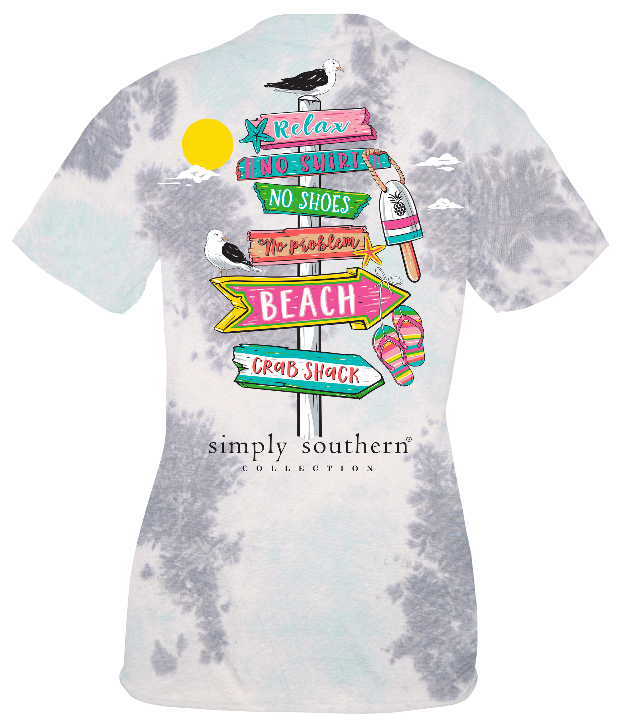 Simply Southern Beach Signs Tie Dye T-Shirt
