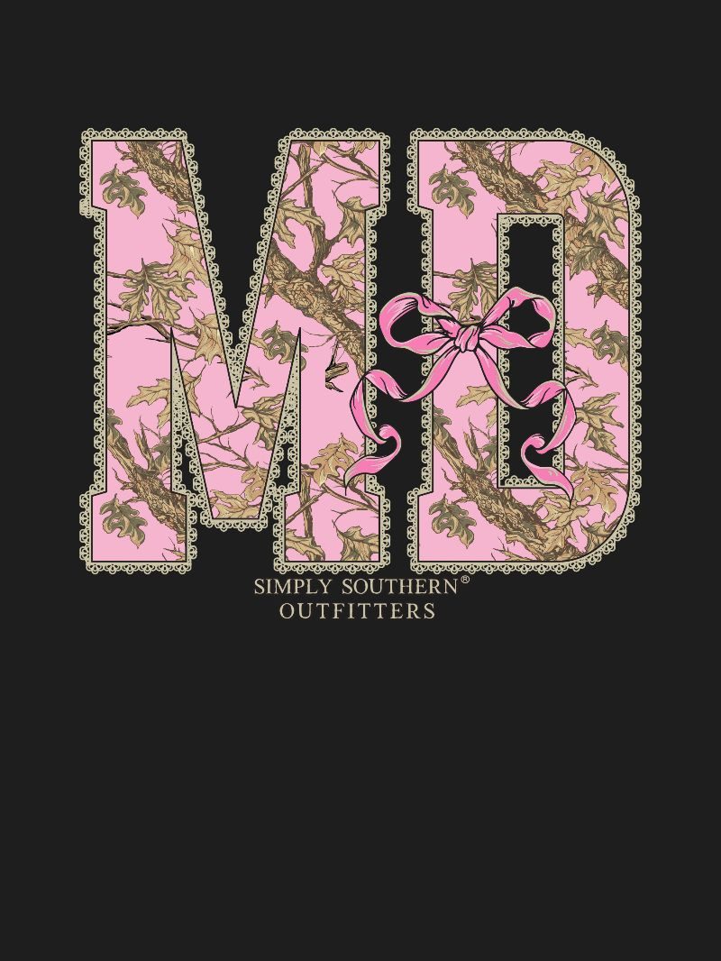 Simply Southern Maryland Camo Bow Black T-Shirt