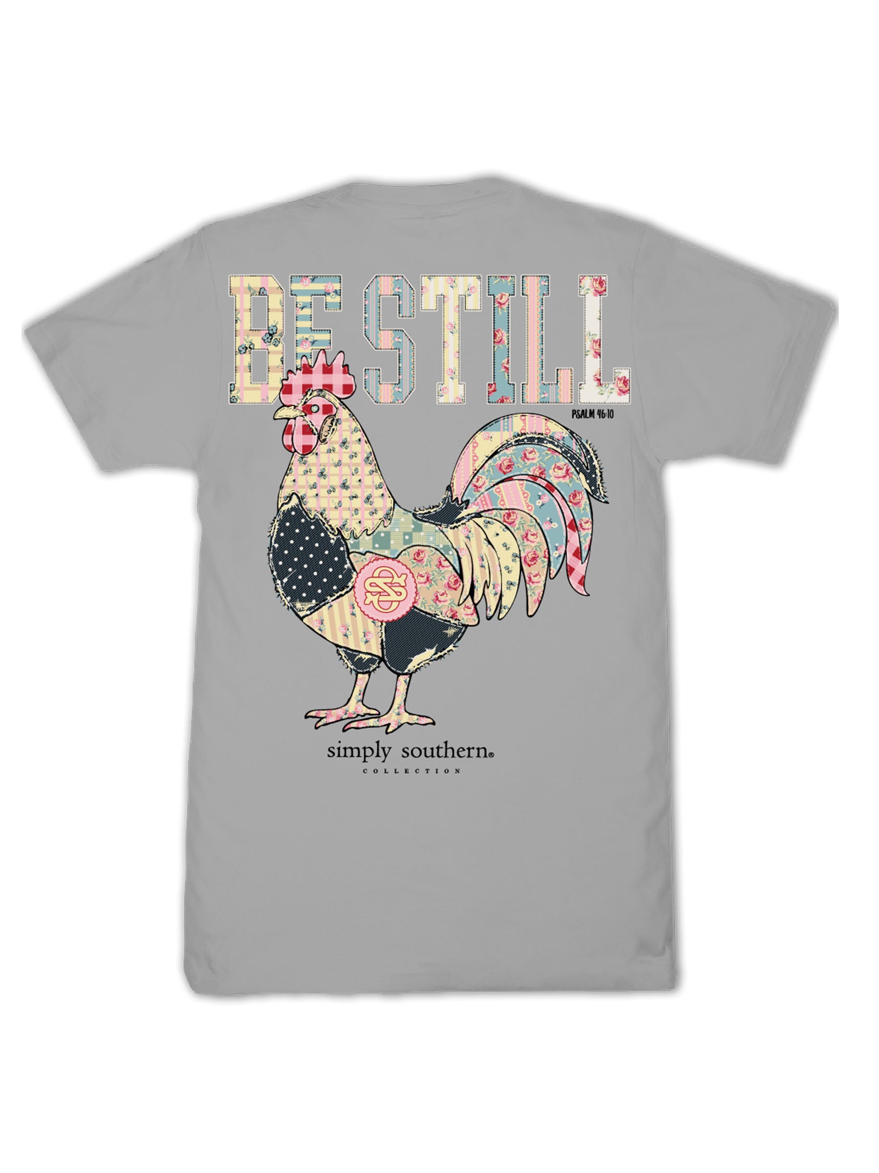 Simply Southern Be Still Rooster Stitched Patterns Lunar T-Shirt