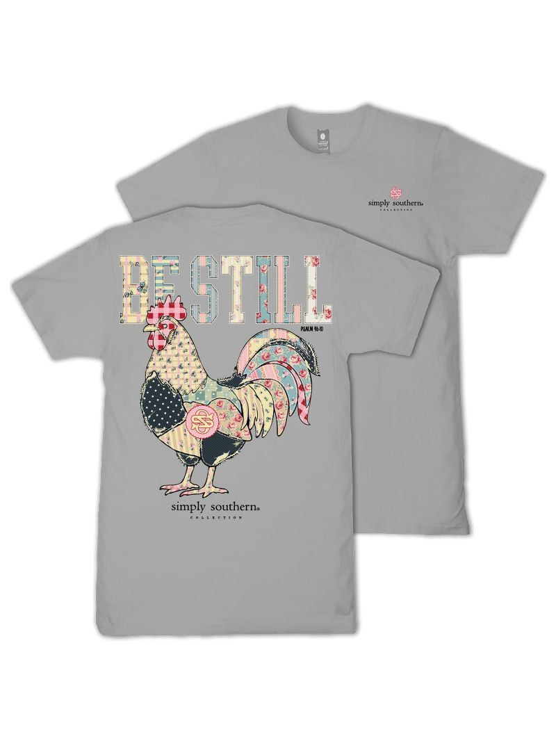 Simply Southern Be Still Rooster Stitched Patterns Lunar T-Shirt