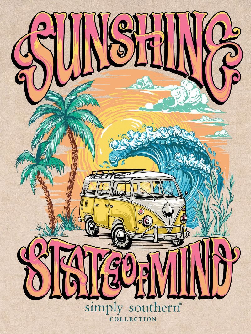 Simply Southern Sunshine Washed Cream T-Shirt