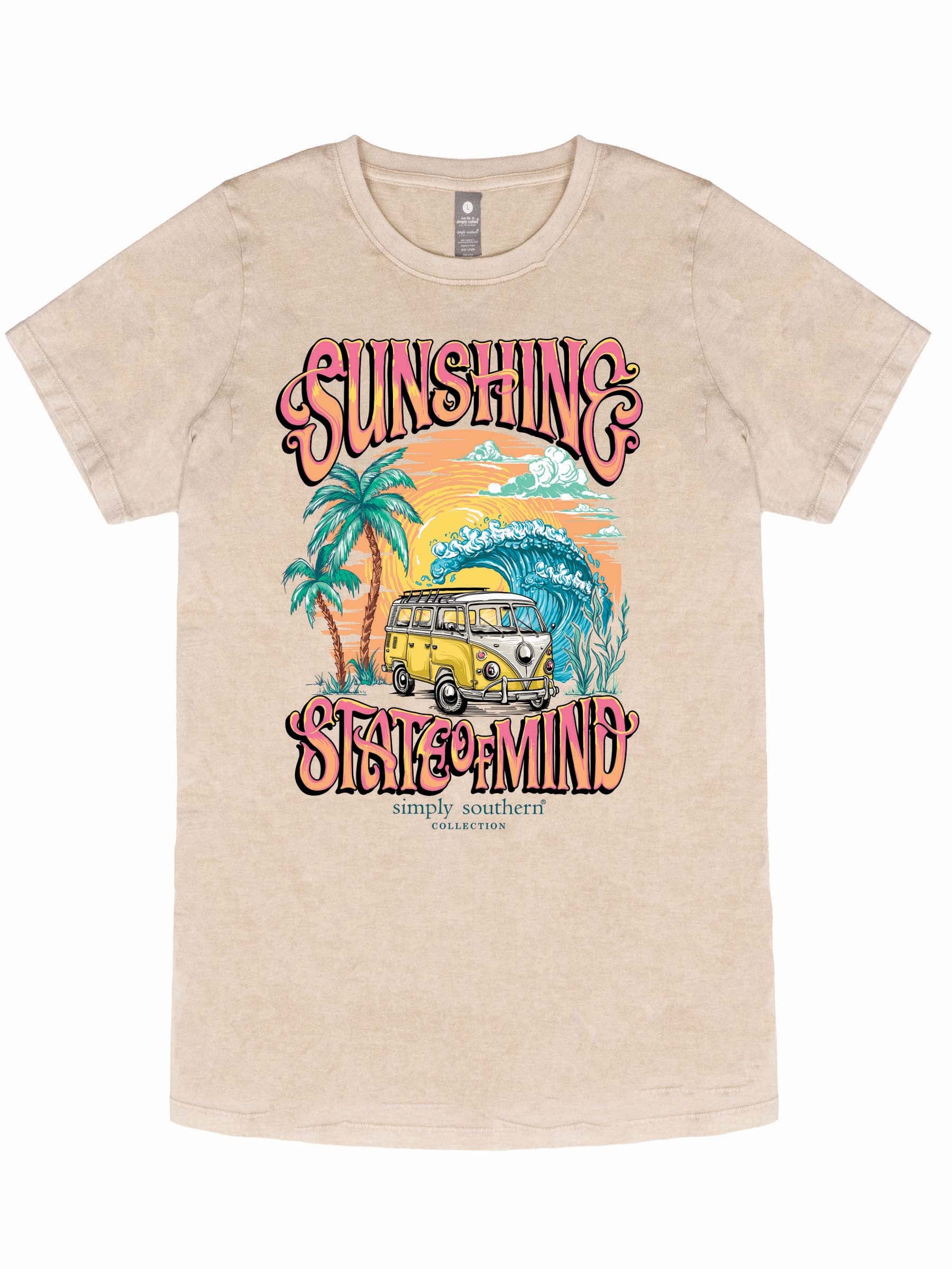 Simply Southern Sunshine Washed Cream T-Shirt