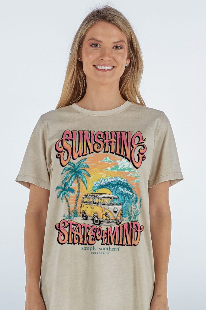 Simply Southern Sunshine Washed Cream T-Shirt