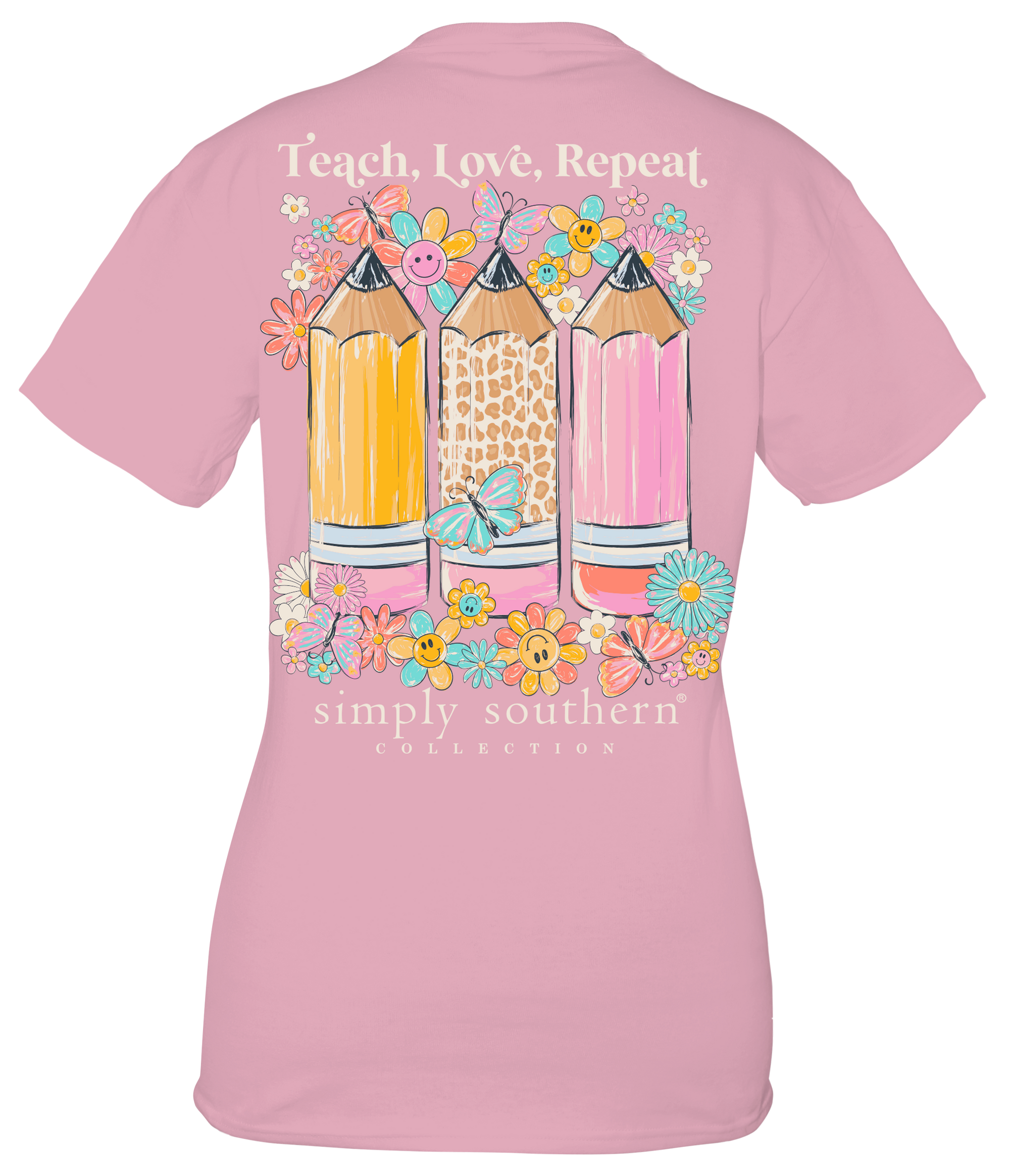 Simply Southern Teach Love Repeat Teacher T-Shirt