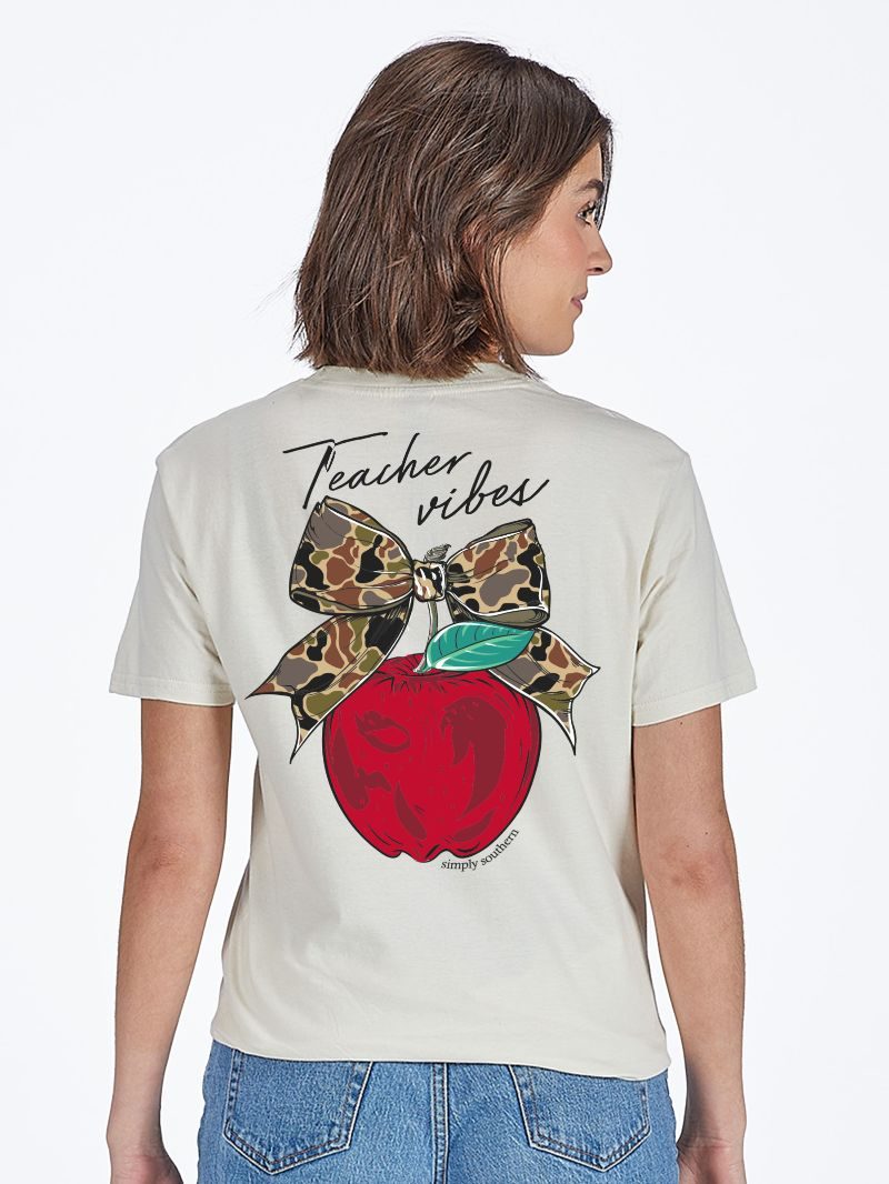 Simply Southern Teacher Vibes Linen T-Shirt