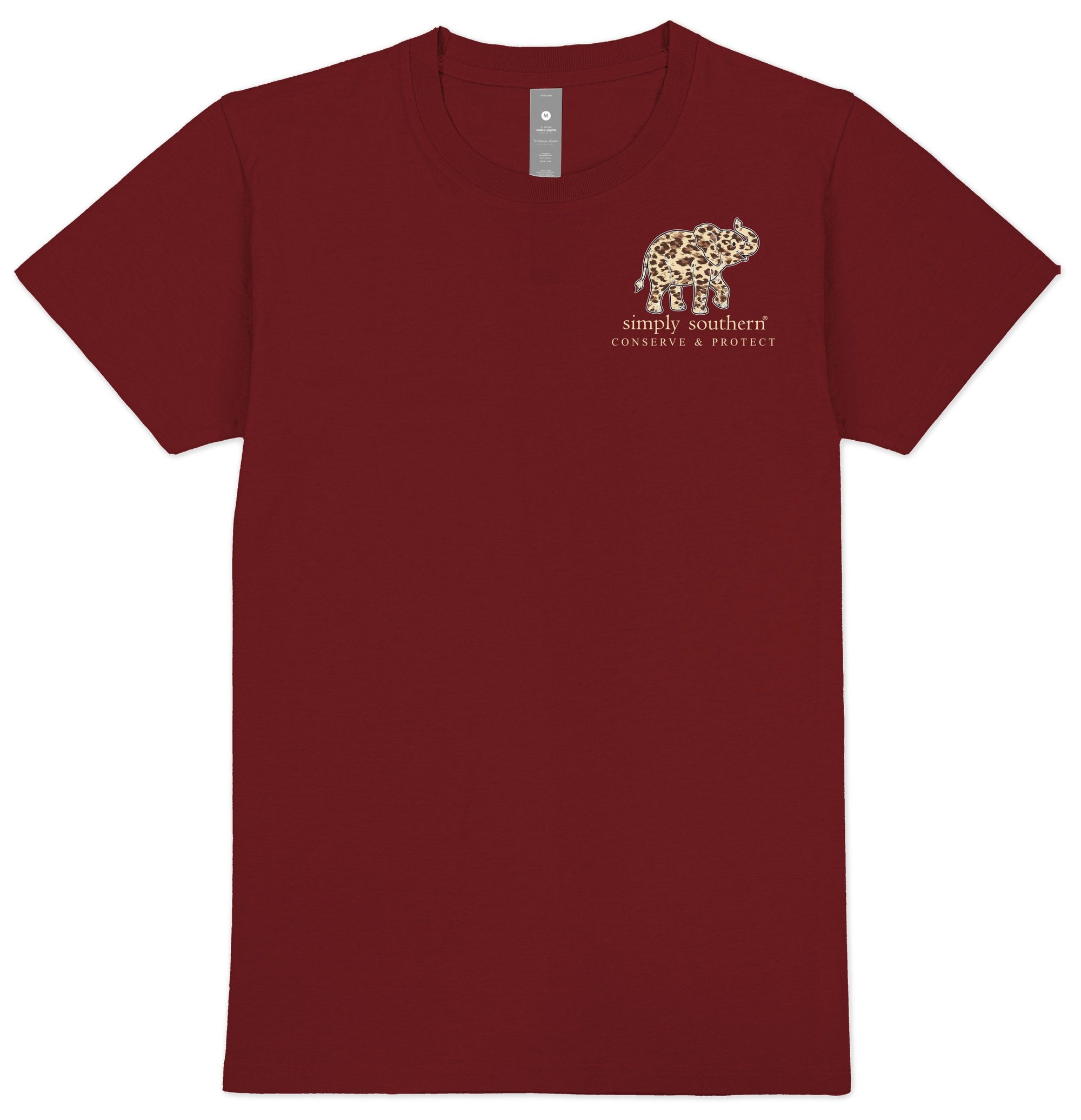 Simply Southern Elephant Tracker Leopard Pattern T-Shirt