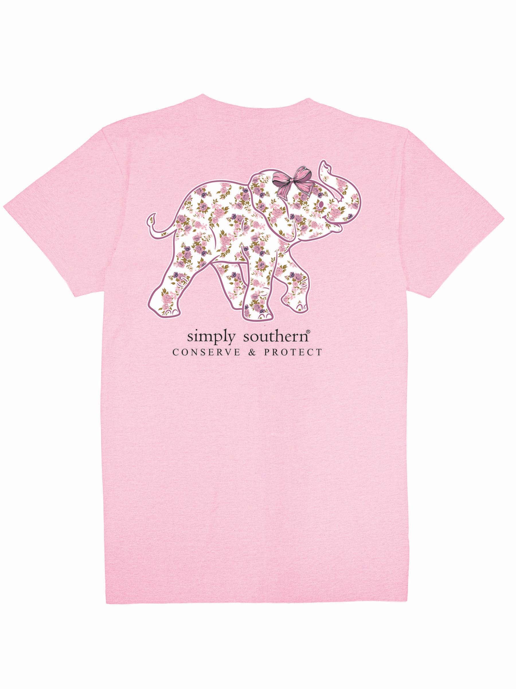 Simply Southern Elephant Tracker Rose T-Shirt