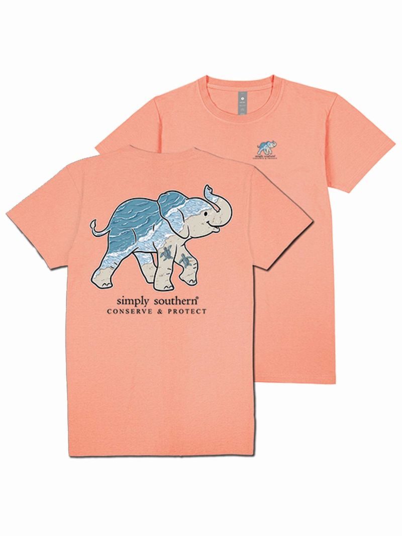 Simply Southern Elephant Tracker Beach T-Shirt