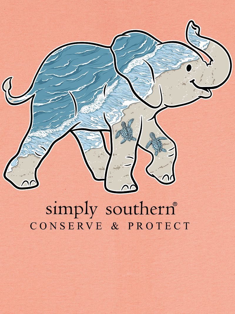 Simply Southern Elephant Tracker Beach T-Shirt