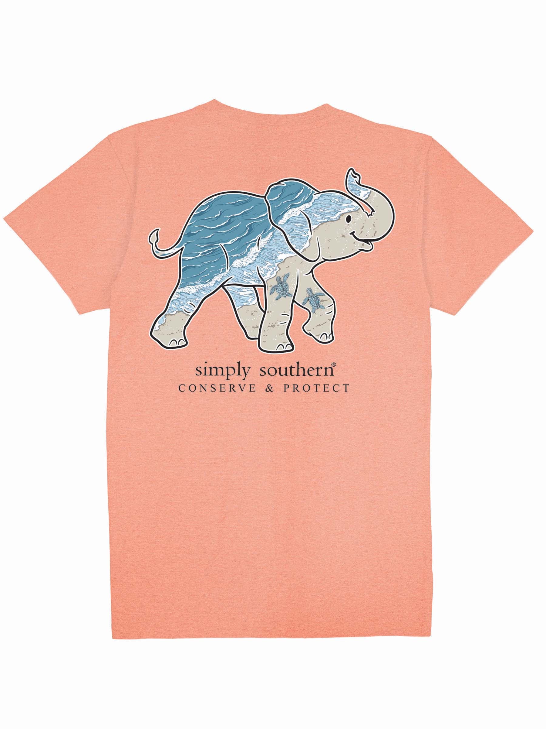Simply Southern Elephant Tracker Beach T-Shirt