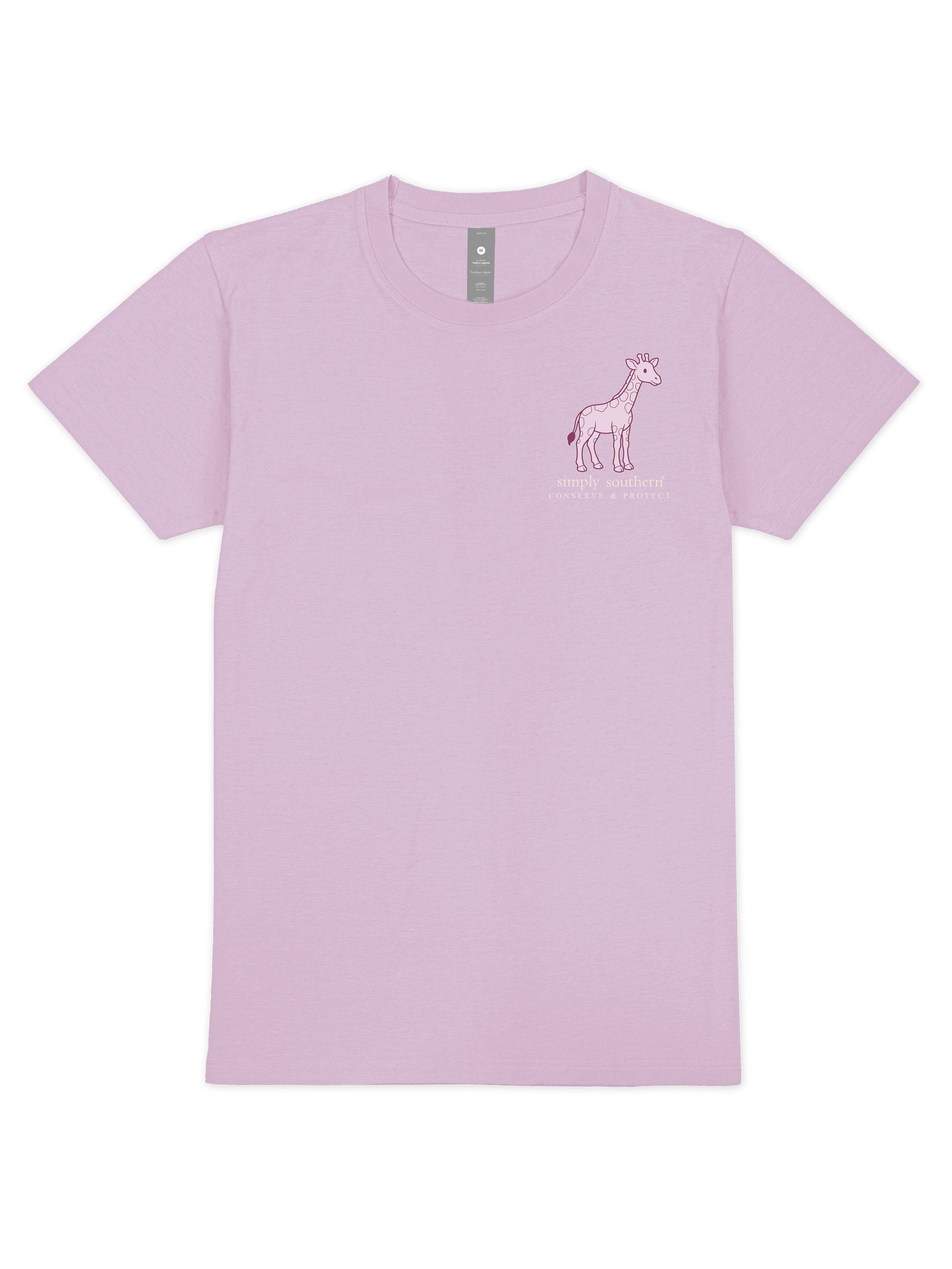 Simply Southern Giraffe Tracker Floral Pattern T-Shirt