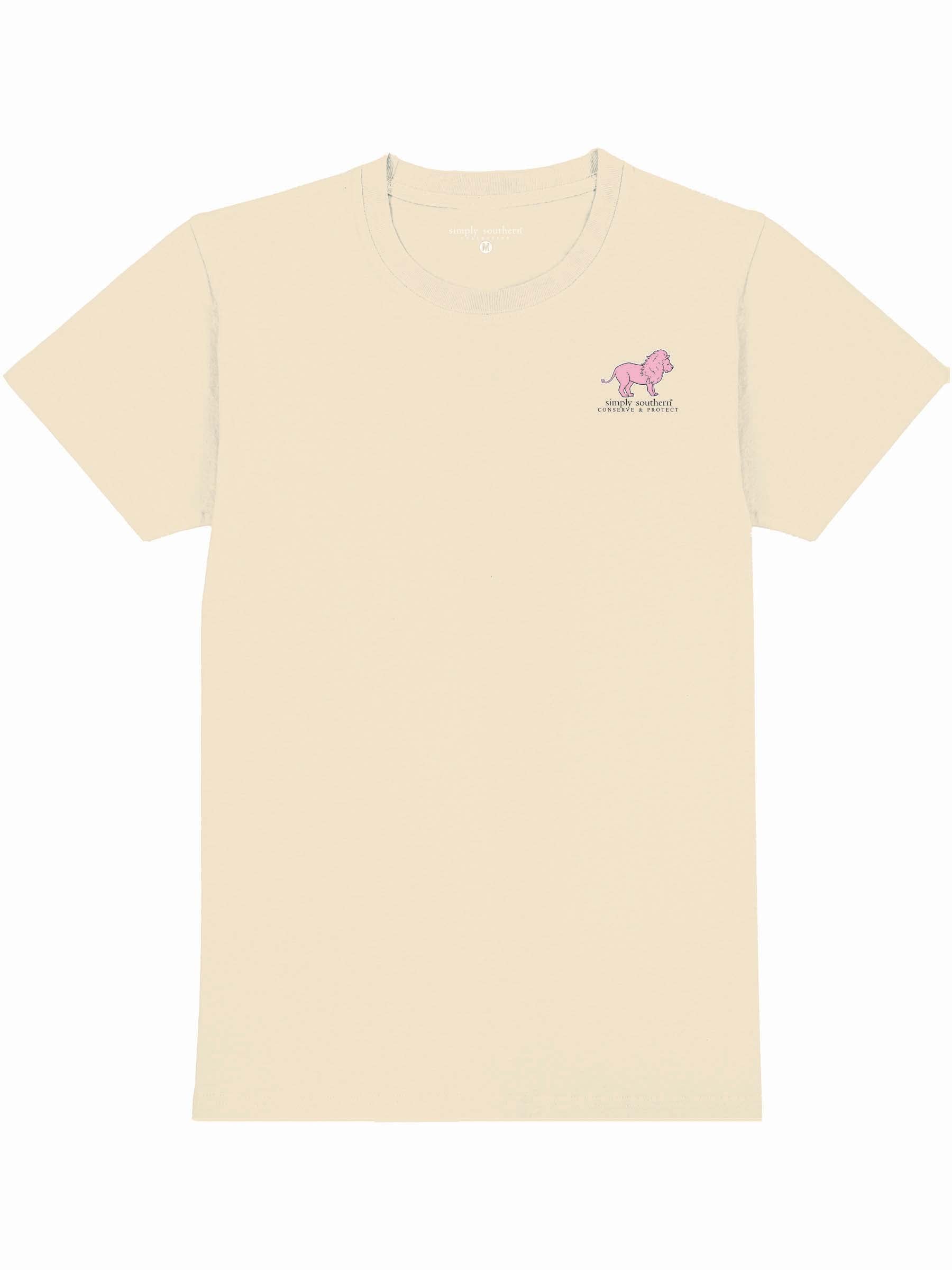 Simply Southern Lion Tracker Cherry Natural T-Shirt