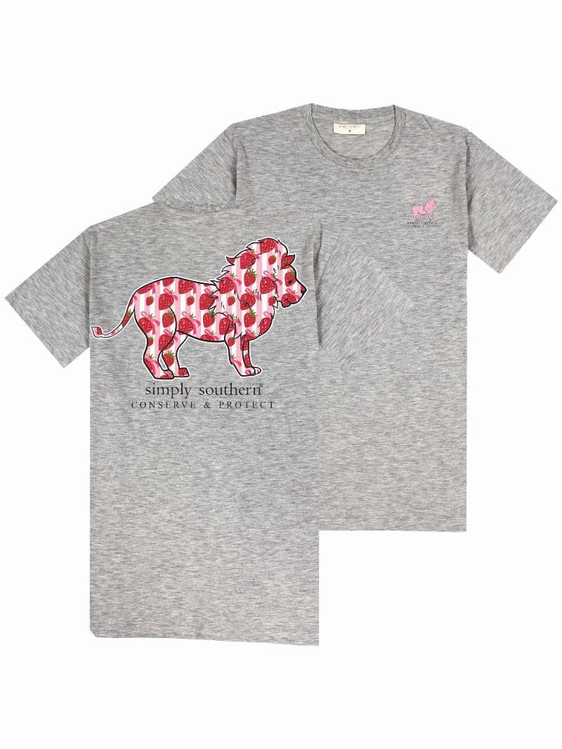 Simply Southern Lion Tracker Strawberry T-Shirt