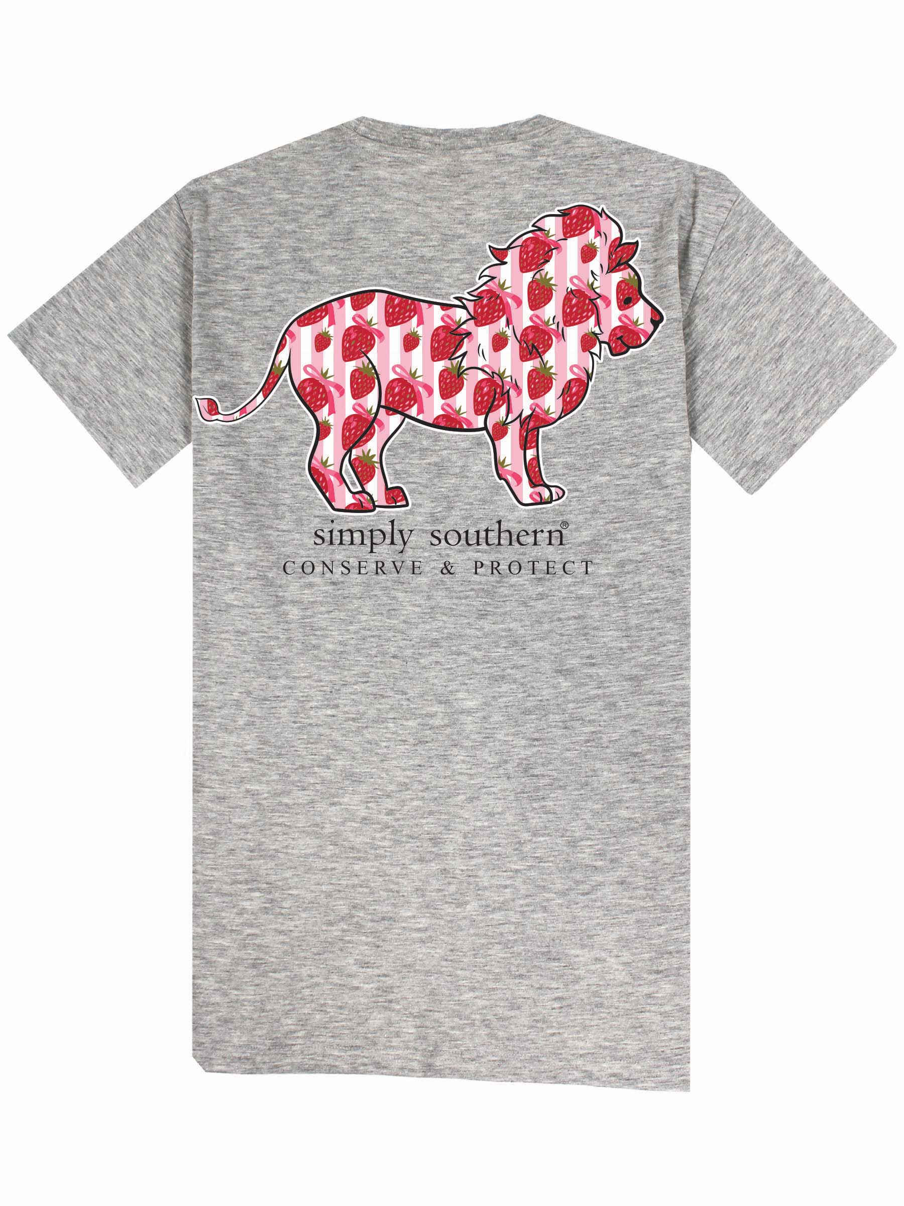 Simply Southern Lion Tracker Strawberry T-Shirt