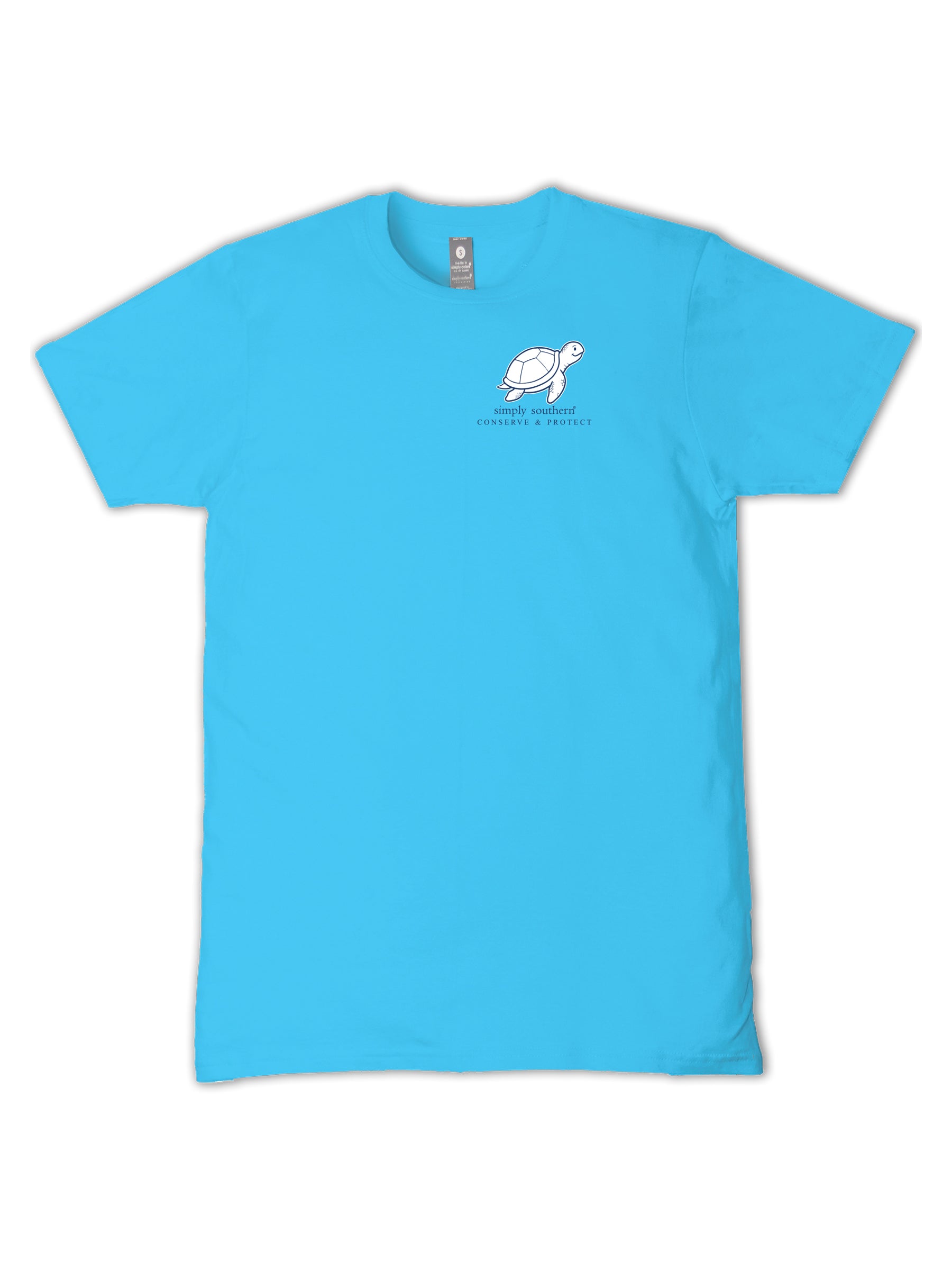 Simply Southern Turtle Tracker Garden Bow Lagoon T-Shirt