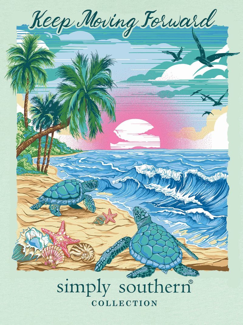 Simply Southern Turtle Tracker Forward Mint T-Shirt