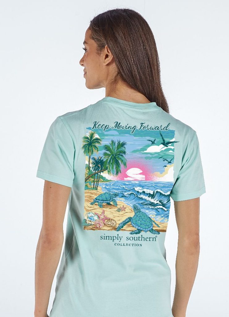 Simply Southern Turtle Tracker Forward Mint T-Shirt