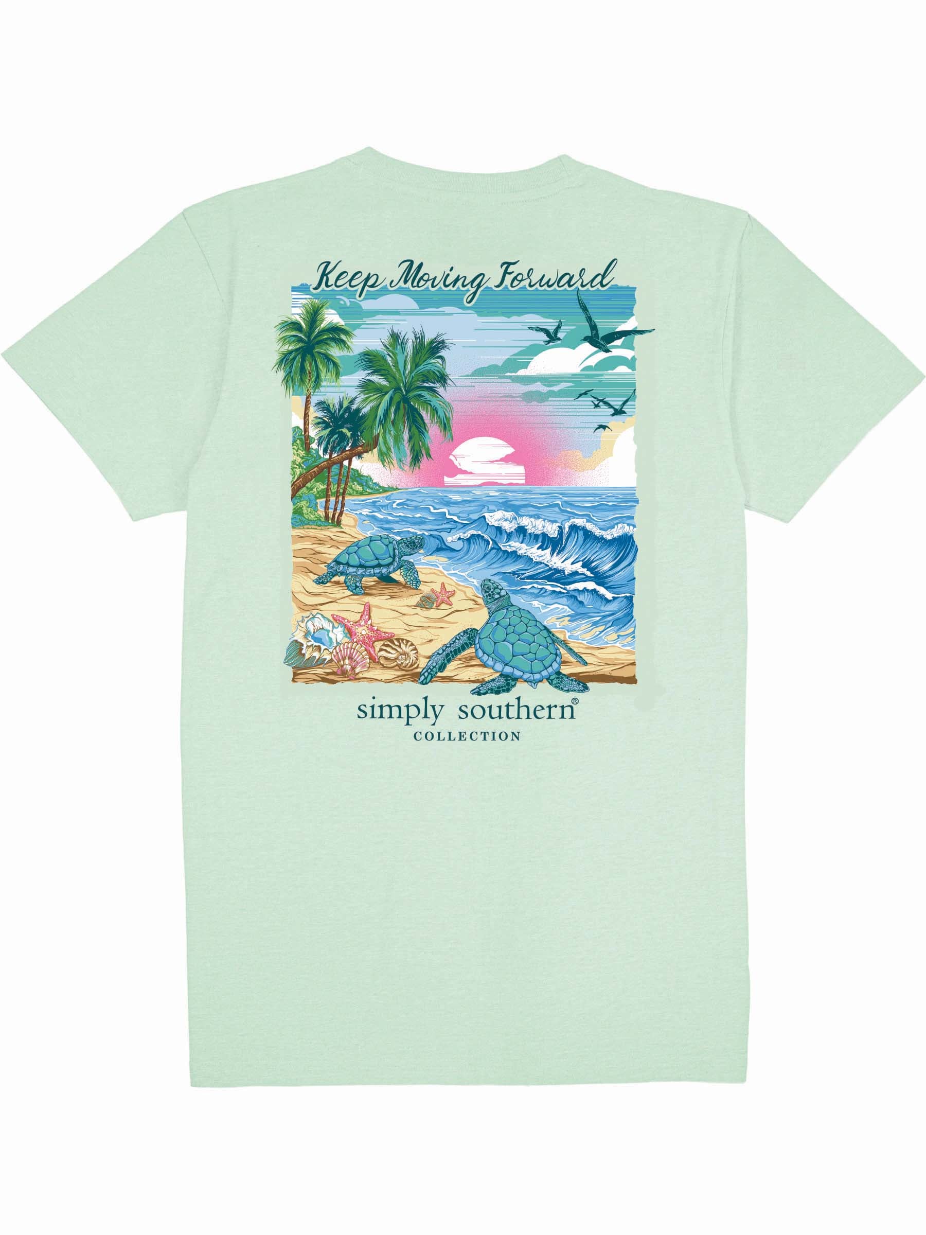 Simply Southern Turtle Tracker Forward Mint T-Shirt