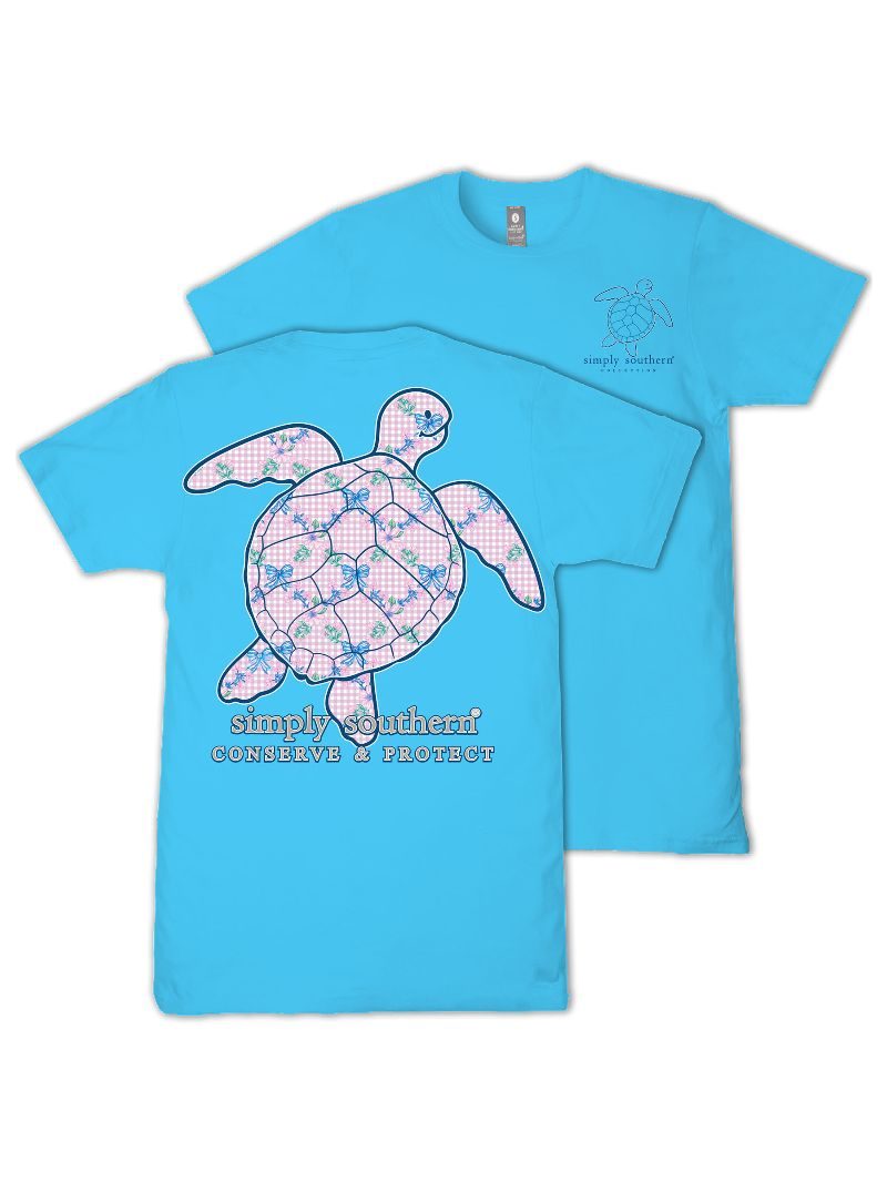 Simply Southern Turtle Tracker Bows Lagoon T-Shirt