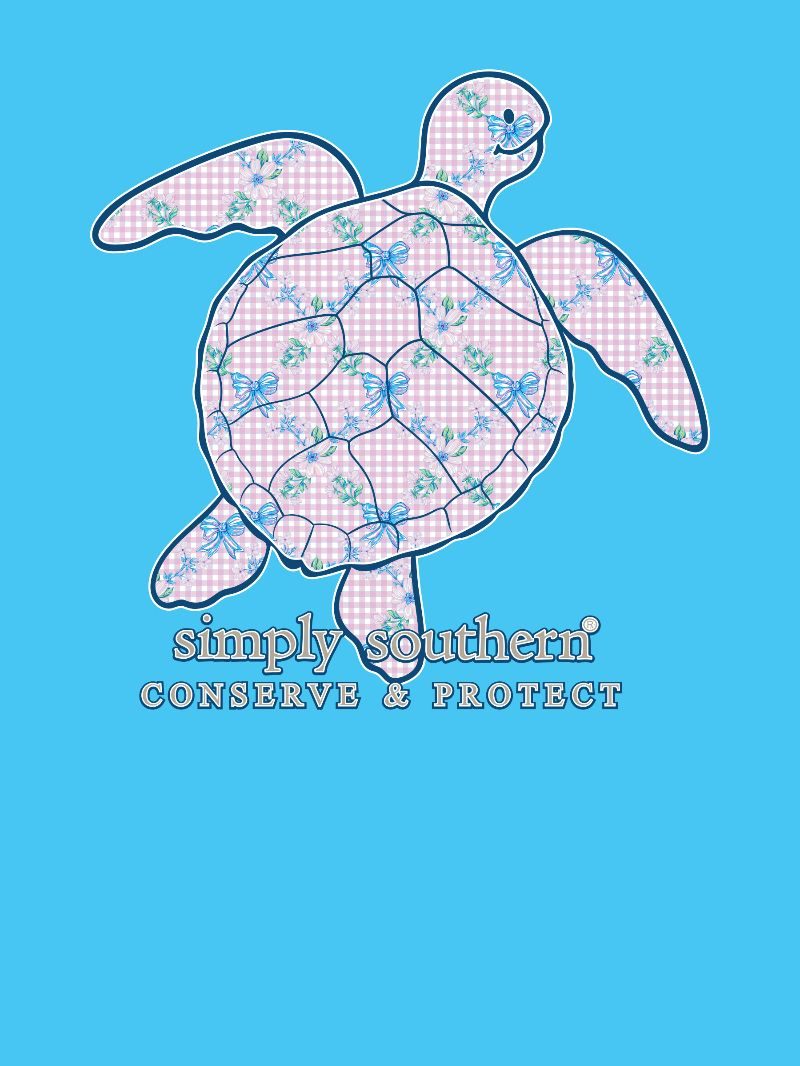 Simply Southern Turtle Tracker Bows Lagoon T-Shirt