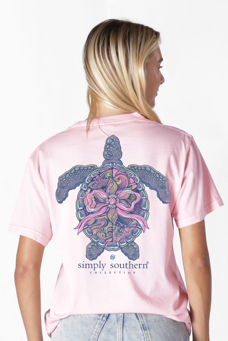 Simply Southern Turtle Tracker Mandala Rosy T-Shirt