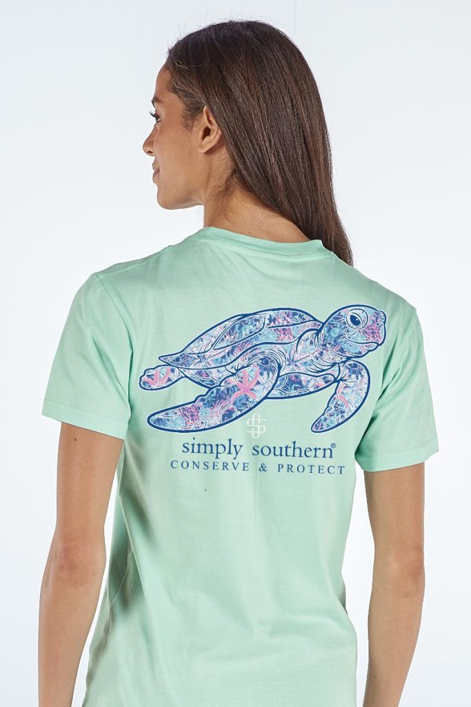 Simply Southern Turtle Tracker Reef Mint T-Shirt