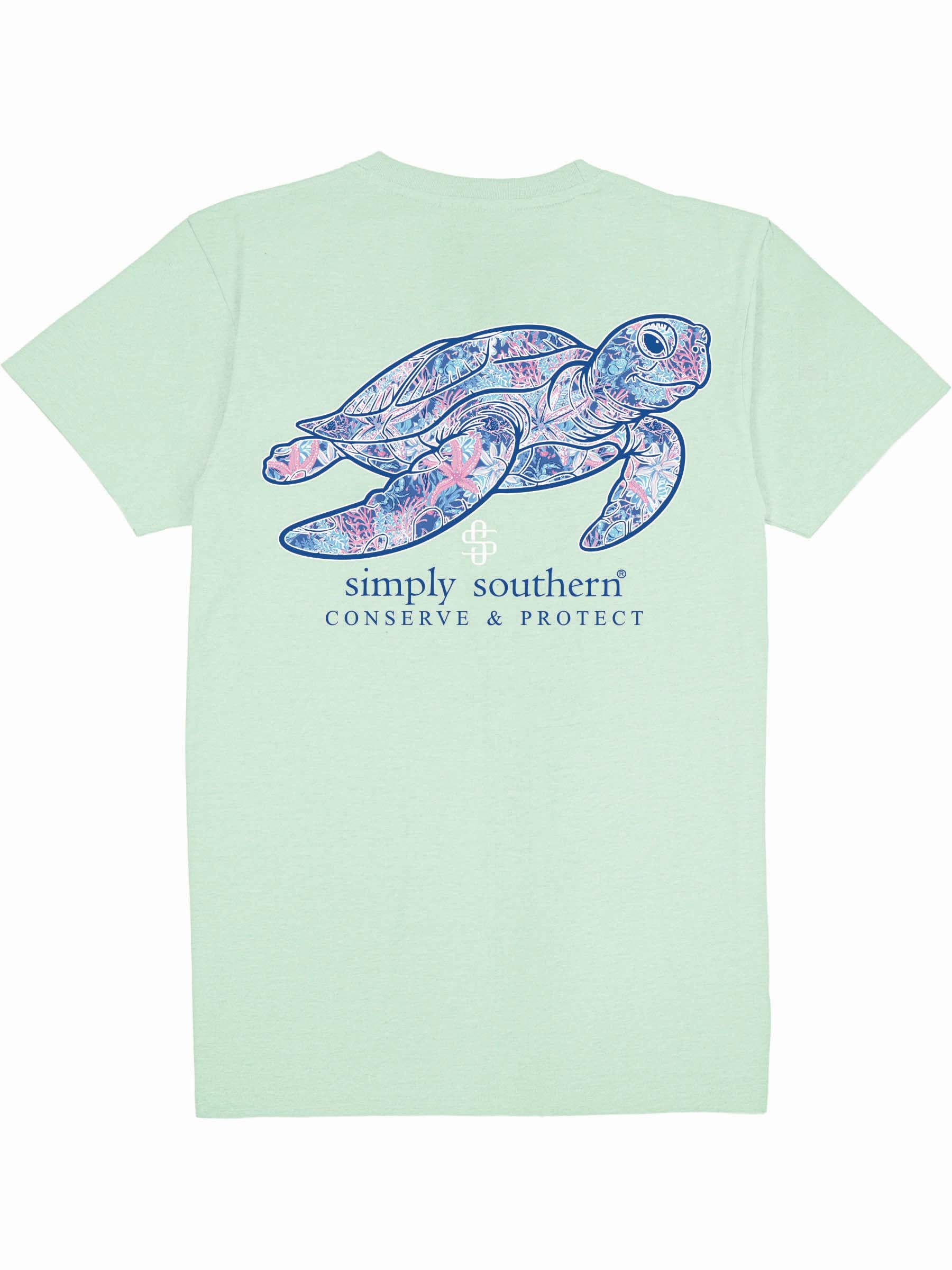 Simply Southern Turtle Tracker Reef Mint T-Shirt