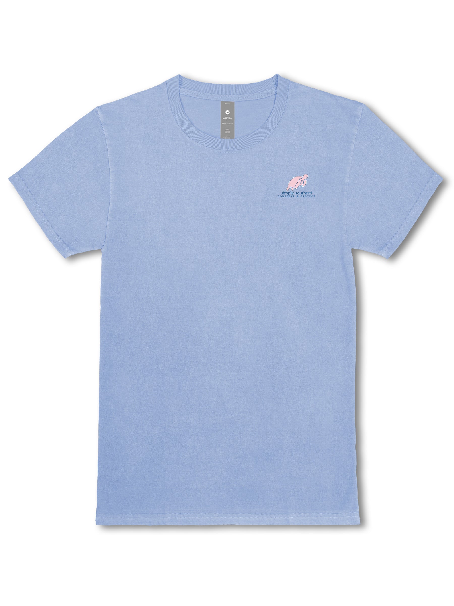Simply Southern Turtle Tracker Damasked Washed Sea T-Shirt