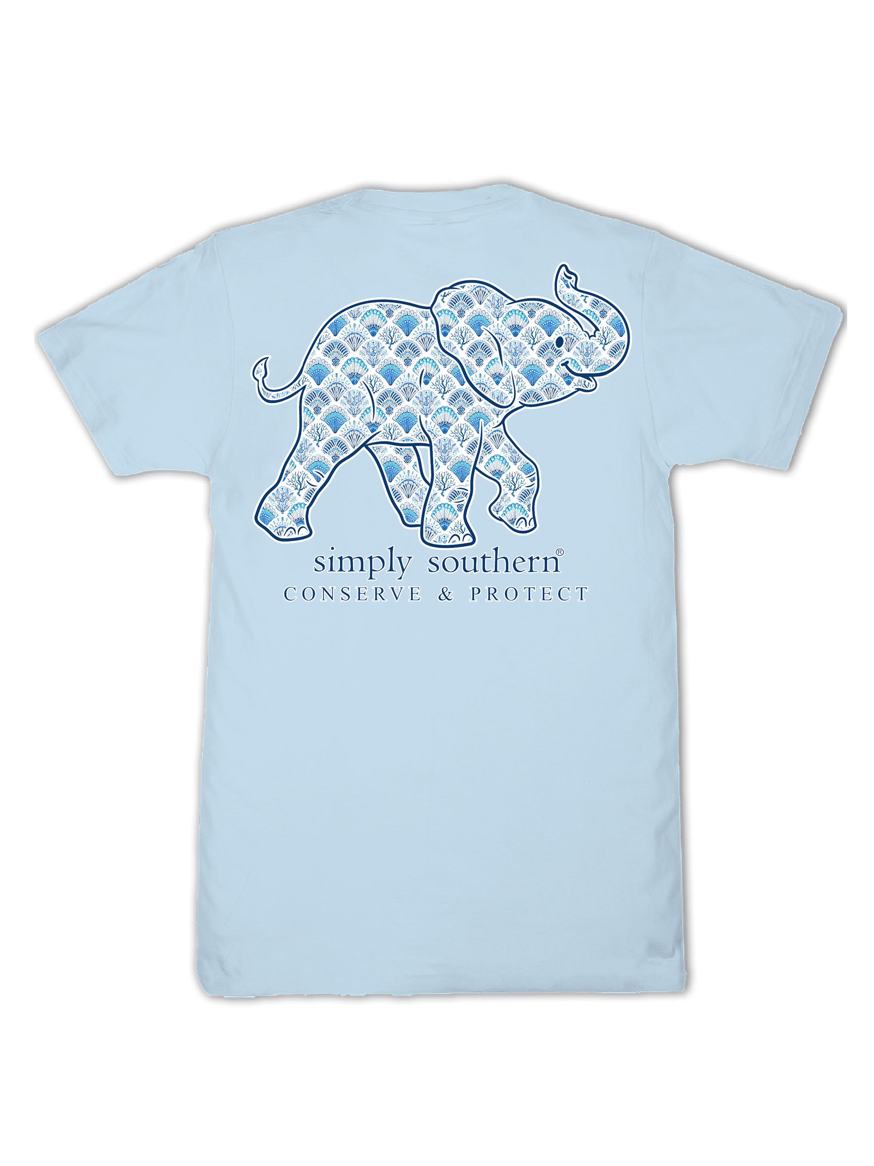 Simply Southern Elephant Tracker Shell Ice T-Shirt