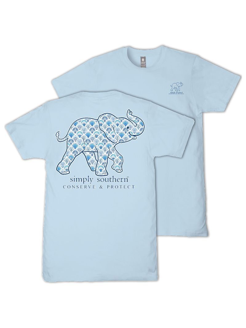 Simply Southern Elephant Tracker Shell Ice T-Shirt