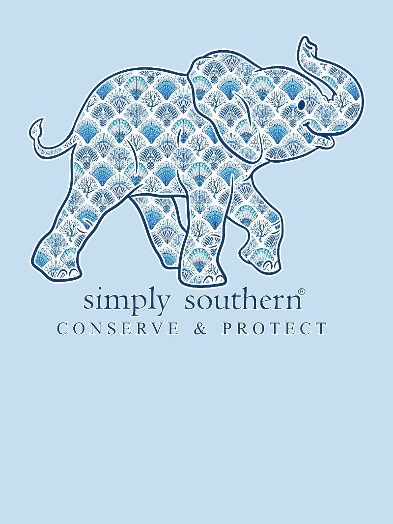 Simply Southern Elephant Tracker Shell Ice T-Shirt