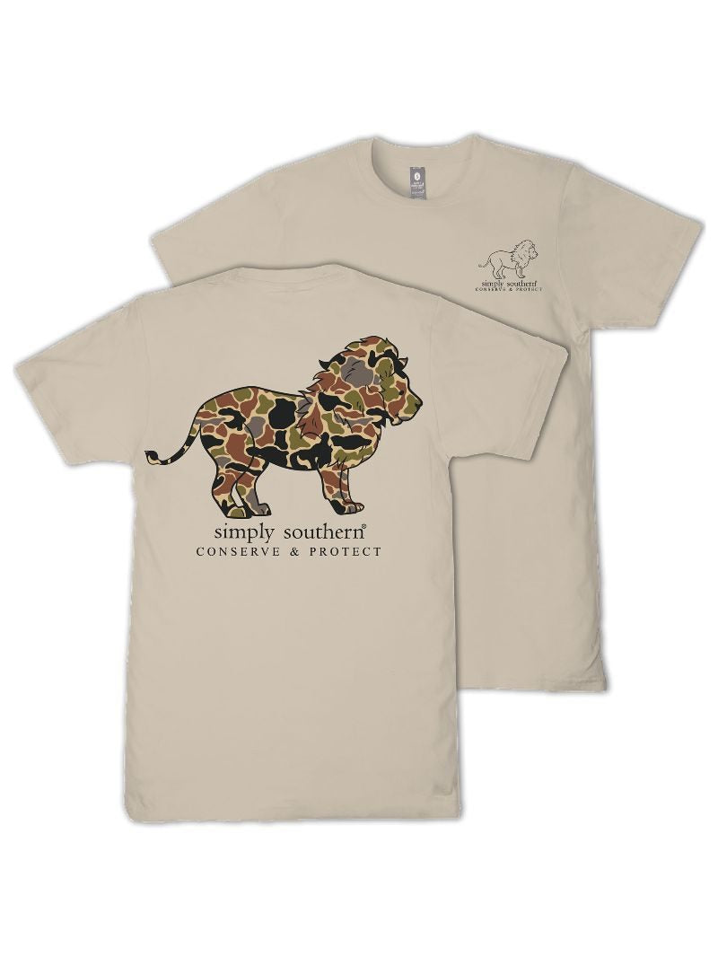 Simply Southern Lion Tracker Camo Clay T-Shirt