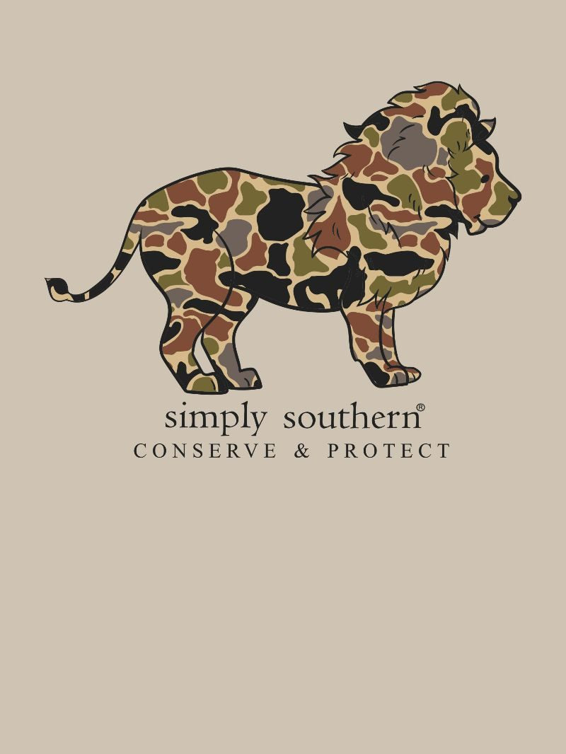 Simply Southern Lion Tracker Camo Clay T-Shirt